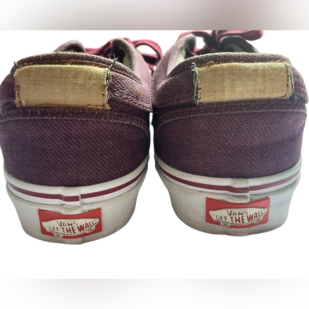 Vans Off the‎ Wall Maroon Men’s Shoes Size 6.5 - Picture 6 of 12